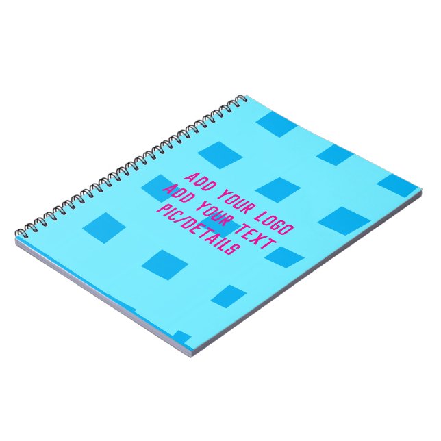 simple minimal custom add your logo address websit notebook (Left Side)