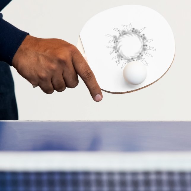 simple minimal custom add your logo address websit ping pong paddle (Insitu)