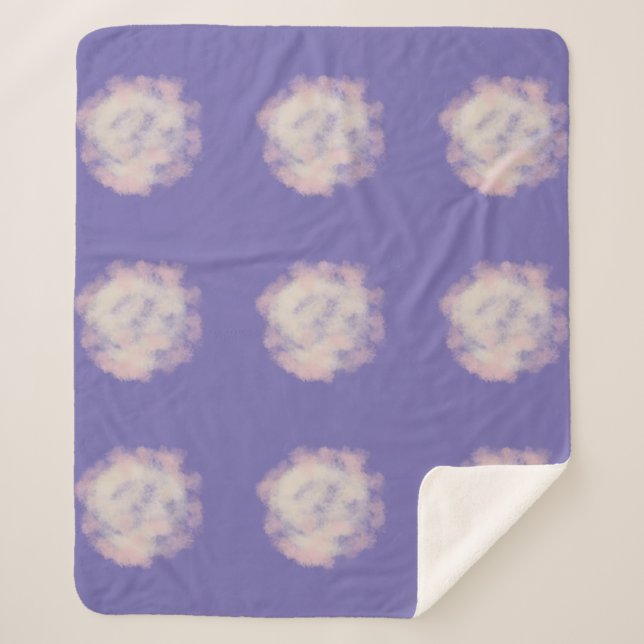 simple minimal custom add your logo address websit sherpa blanket (Front)