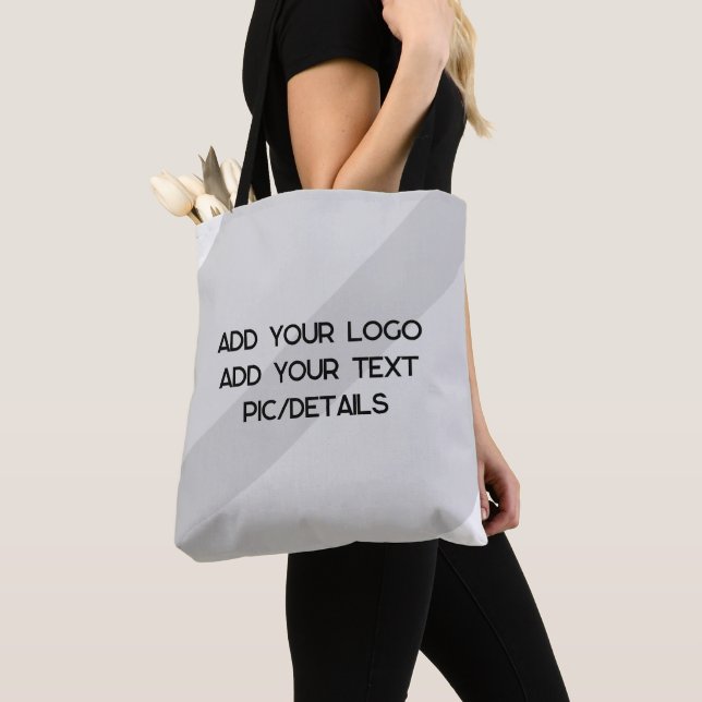 simple minimal custom add your logo address websit tote bag (Close Up)