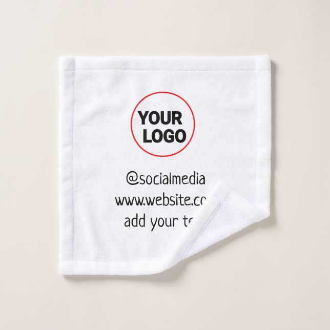 simple minimal custom add your logo address websit wash cloth (Wash Cloth)