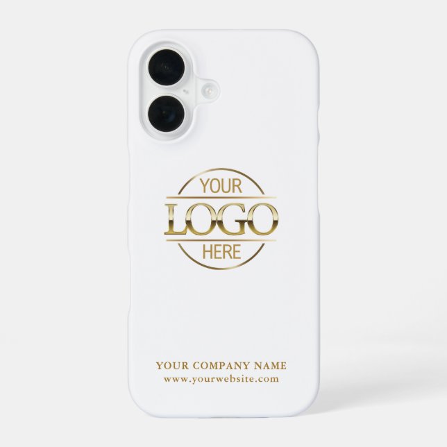 Simple Minimal Custom Business Company Logo iPhone 16 Case (Back)