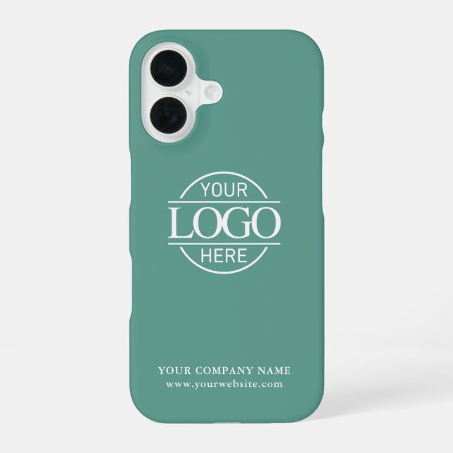 Simple Minimal Custom Business Company Logo iPhone 16 Case (Back)