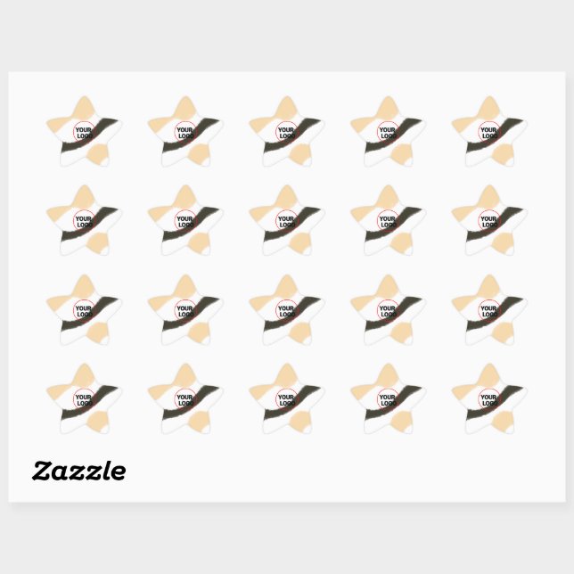 simple minimal  custom LOGO MONOGRAM PERSONALIZED  Star Sticker (Sheet)