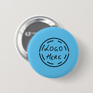 simple minimal custom watercolor add logo website 6 cm round badge