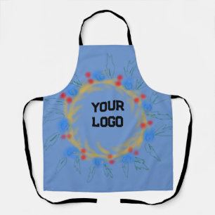 simple minimal custom watercolor add logo website  apron