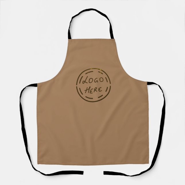 simple minimal custom watercolor add logo website  apron (Front)
