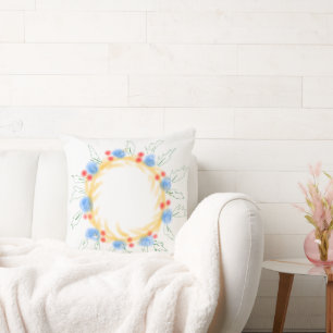 simple minimal custom watercolor add logo website cushion