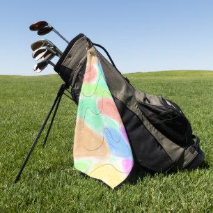 simple minimal custom watercolor add logo website golf towel