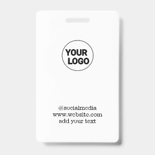 simple minimal custom watercolor add logo website ID badge