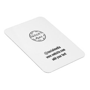 simple minimal custom watercolor add logo website magnet