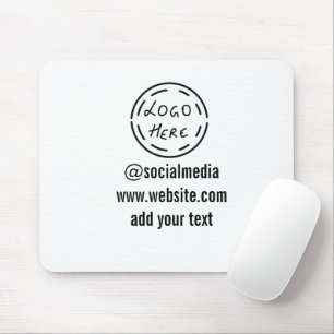 simple minimal custom watercolor add logo website mouse pad