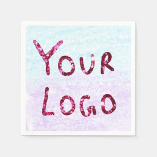 simple minimal custom watercolor add logo website  napkin