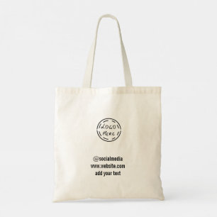 simple minimal custom watercolor add logo website  tote bag