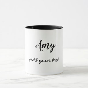 simple minimal customised name monogram classic c mug