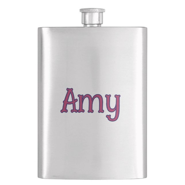 simple minimal customised name monogram classic    hip flask (Front)
