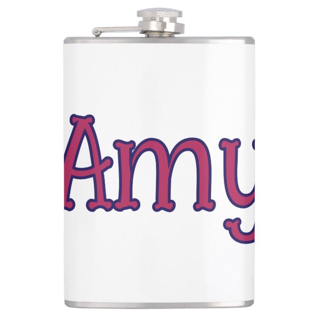 simple minimal customised name monogram classic    hip flask (Front)