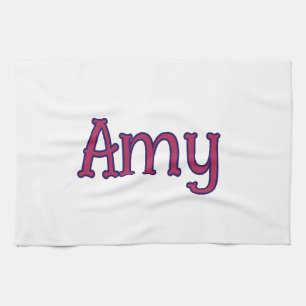 simple minimal customised name monogram classic tea towel