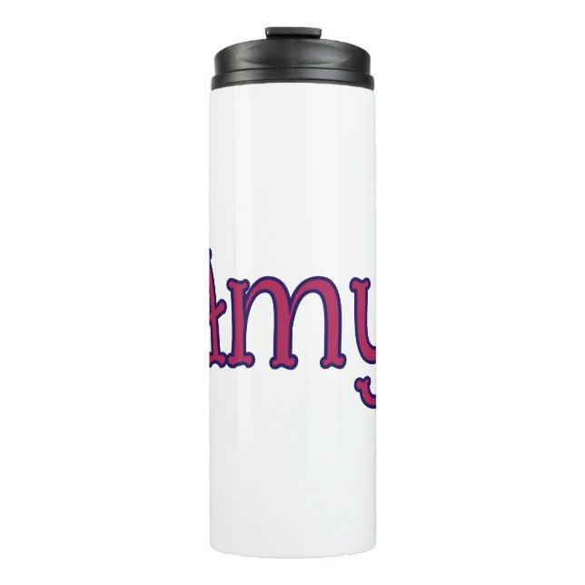 simple minimal customised name monogram classic    thermal tumbler (Front)