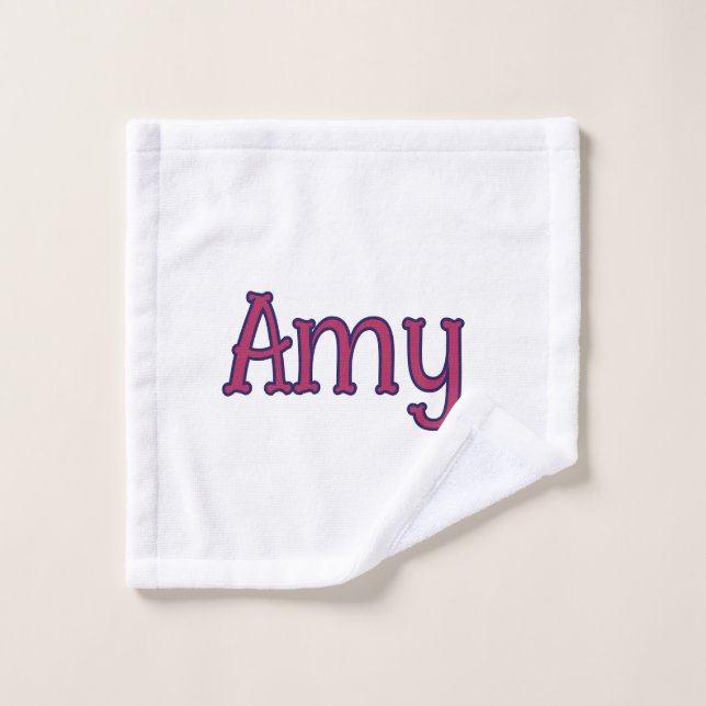 simple minimal customised name monogram classic    wash cloth (Wash Cloth)