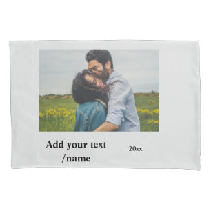simple minimal customised name monogram couple t pillowcase