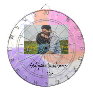 simple minimal customised name monogram couple th dartboard