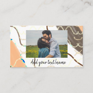 simple minimal customized name monogram couple th business card
