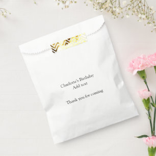 Simple minimal cute baby kids Add QR birthday Favour Bag