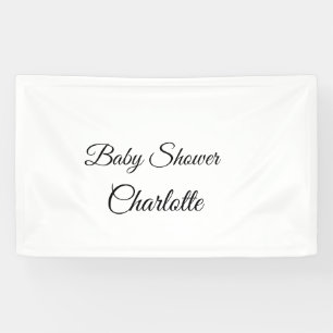SIMPLE MINIMAL.CUTIE ADD NAME BABY baby shower Thr Banner