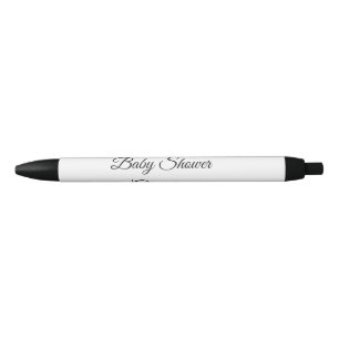 SIMPLE MINIMAL.CUTIE ADD NAME BABY baby shower Thr Black Ink Pen