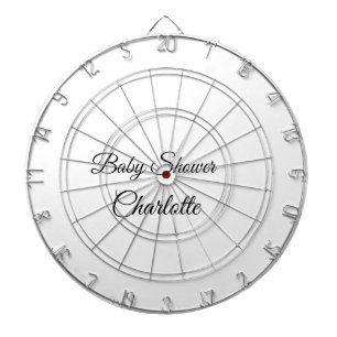 SIMPLE MINIMAL.CUTIE ADD NAME BABY baby shower Thr Dartboard
