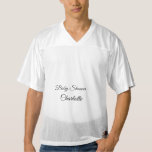 SIMPLE MINIMAL.CUTIE ADD NAME BABY baby shower Thr Men's Football Jersey<br><div class="desc">Design</div>