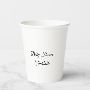 SIMPLE MINIMAL.CUTIE ADD NAME BABY baby shower Thr Paper Cups