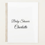 SIMPLE MINIMAL.CUTIE ADD NAME BABY baby shower Thr Planner<br><div class="desc">Design</div>