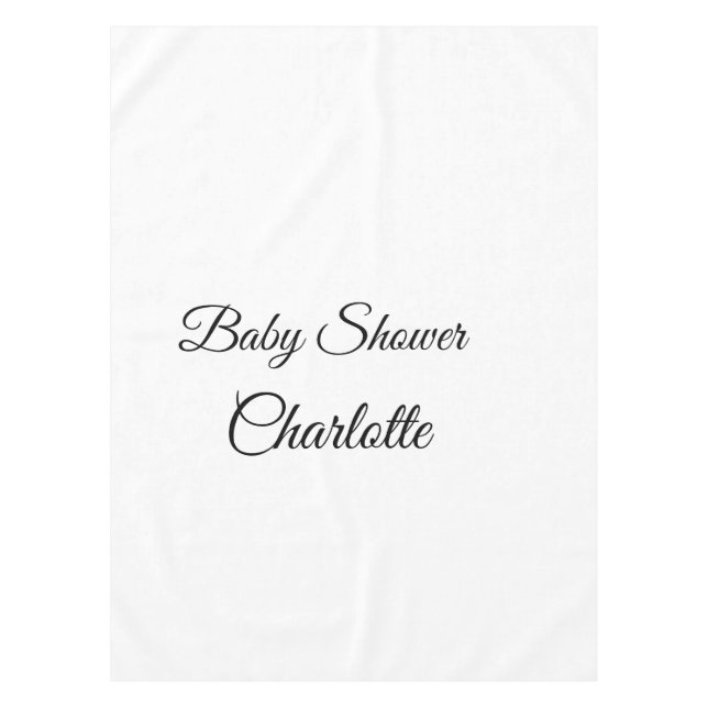 SIMPLE MINIMAL.CUTIE ADD NAME BABY baby shower Thr Tablecloth (Front)