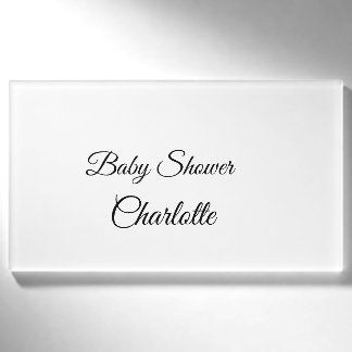 SIMPLE MINIMAL.CUTIE ADD NAME BABY baby shower Thr Tag