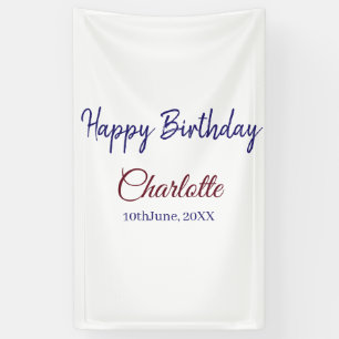 SIMPLE MINIMAL.CUTIE ADD NAME BABY happy birthday Banner