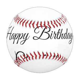 SIMPLE MINIMAL.CUTIE ADD NAME BABY happy birthday Baseball