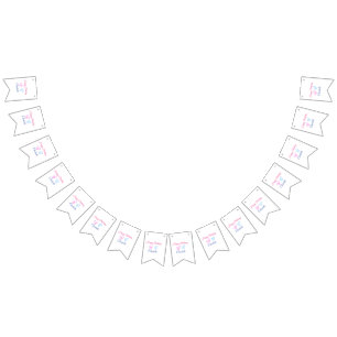 SIMPLE MINIMAL.CUTIE ADD NAME BABY happy birthday  Bunting