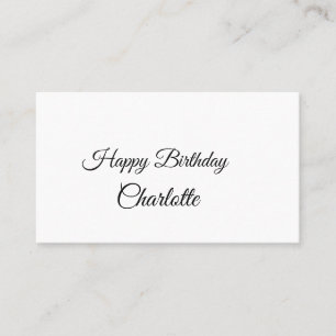 SIMPLE MINIMAL.CUTIE ADD NAME BABY happy birthday Business Card