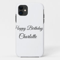 SIMPLE MINIMAL.CUTIE ADD NAME BABY happy birthday