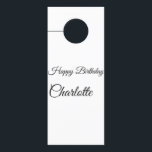 SIMPLE MINIMAL.CUTIE ADD NAME BABY happy birthday Door Hanger<br><div class="desc">Design</div>
