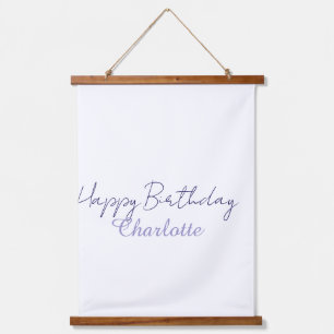 SIMPLE MINIMAL.CUTIE ADD NAME BABY happy birthday Hanging Tapestry