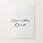 SIMPLE MINIMAL.CUTIE ADD NAME BABY happy birthday  Jigsaw Puzzle<br><div class="desc">Design</div>