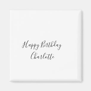 SIMPLE MINIMAL.CUTIE ADD NAME BABY happy birthday Magnet