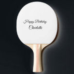 SIMPLE MINIMAL.CUTIE ADD NAME BABY happy birthday  Ping Pong Paddle<br><div class="desc">Design</div>