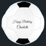 SIMPLE MINIMAL.CUTIE ADD NAME BABY happy birthday  Soccer Ball<br><div class="desc">Design</div>