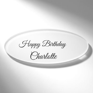 SIMPLE MINIMAL.CUTIE ADD NAME BABY happy birthday Tag