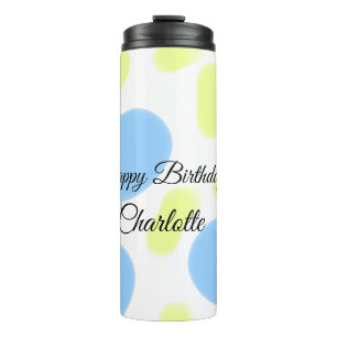 SIMPLE MINIMAL.CUTIE ADD NAME BABY happy birthday Thermal Tumbler