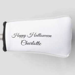 SIMPLE MINIMAL.CUTIE ADD NAME BABY happy Halloween Golf Head Cover